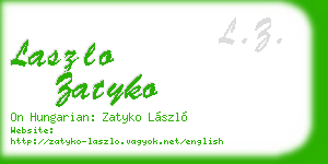 laszlo zatyko business card