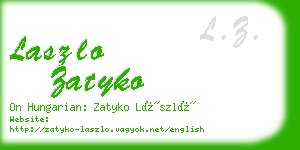 laszlo zatyko business card